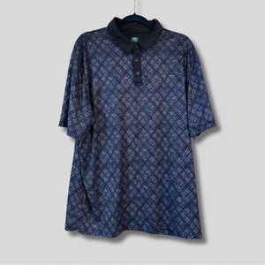 Pro Tour Men's Blue Patterned Golf Polo Shirt